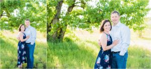 family posing with montana greenery10