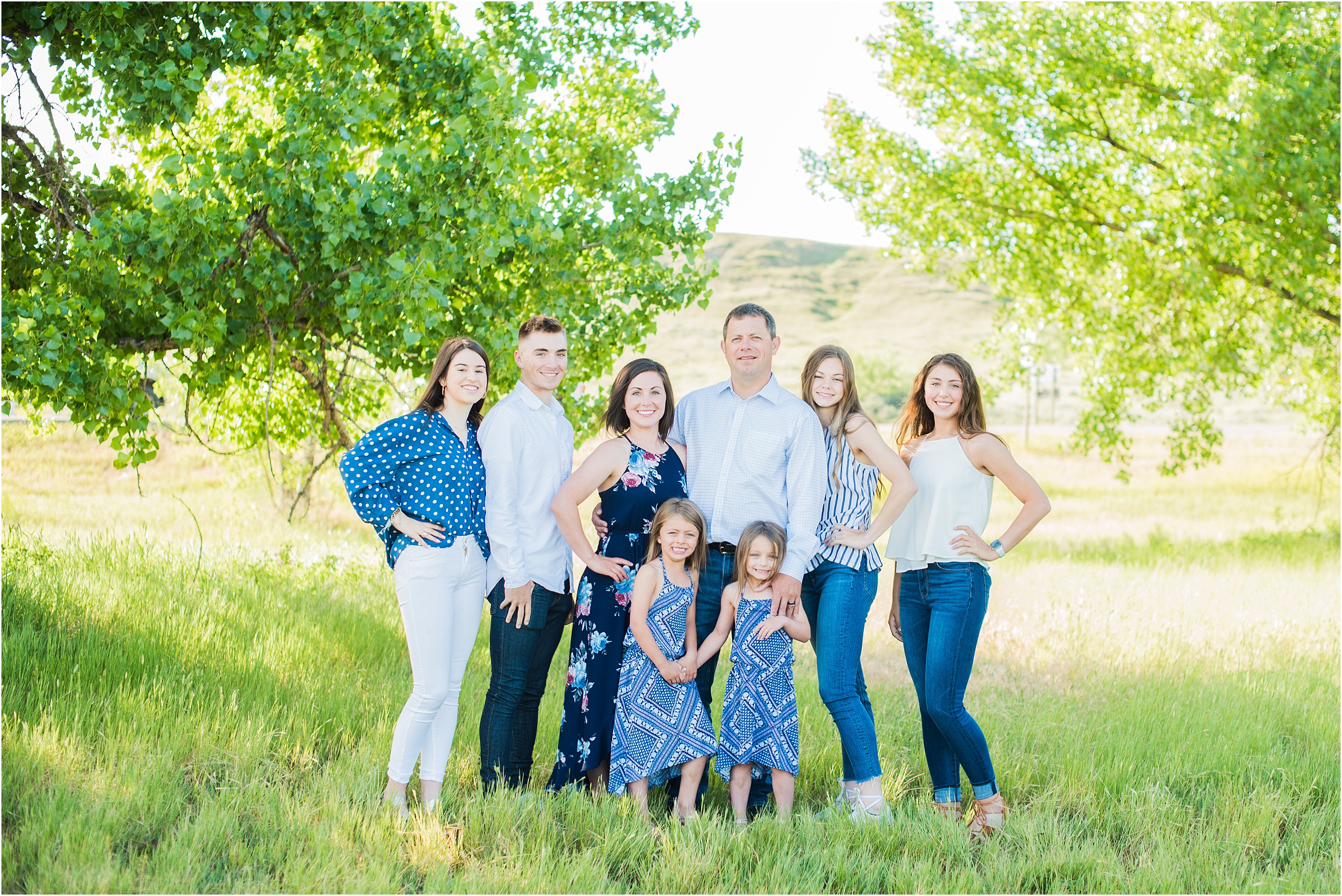 family posing with montana greenery17